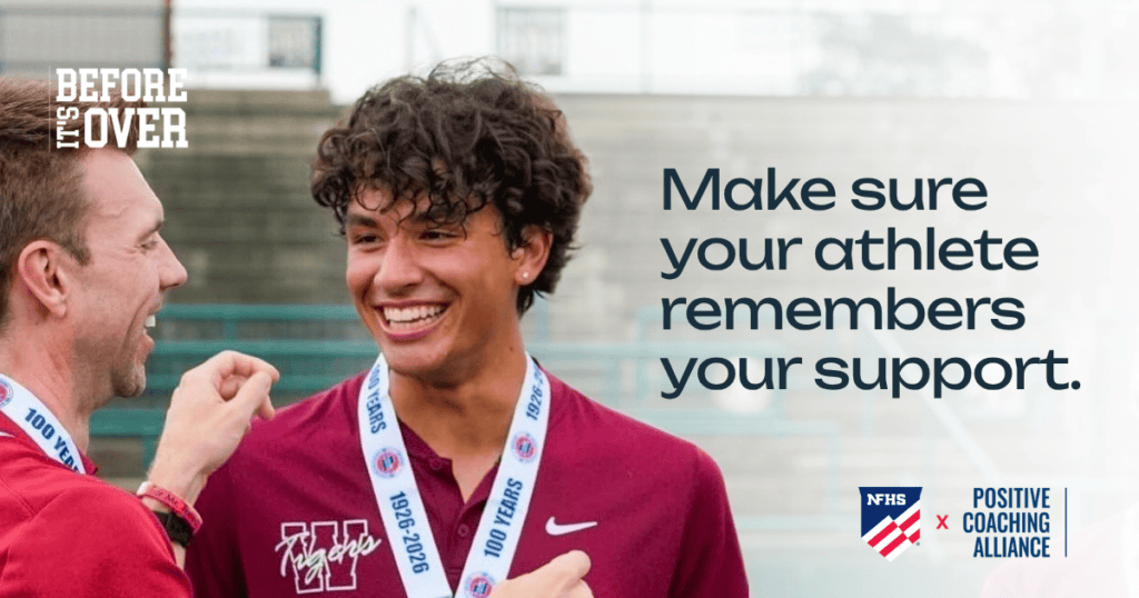 Make sure your athlete remembers your support
